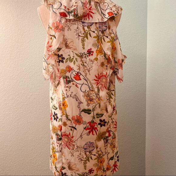 Parker Glory Dress, Floral Print, Cold Shoulder. Size Small - Picture 5 of 7